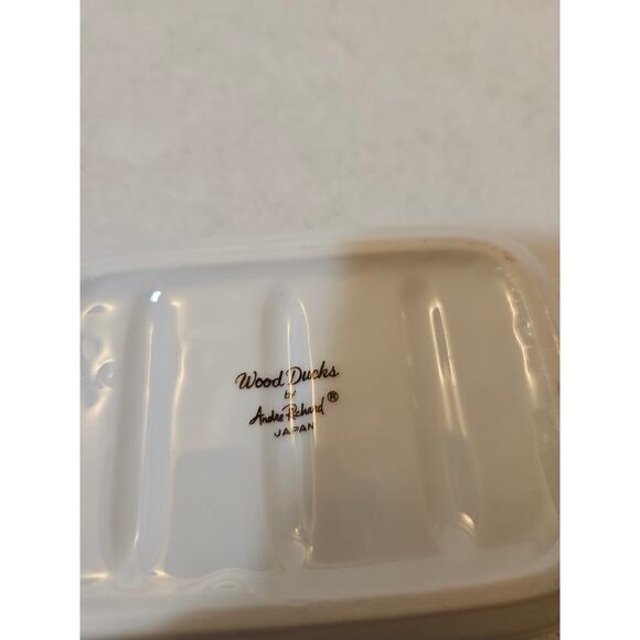 Vintage Soap Dish Wood Ducks by Andre Richard Made In Japan - Picture 4 of 6